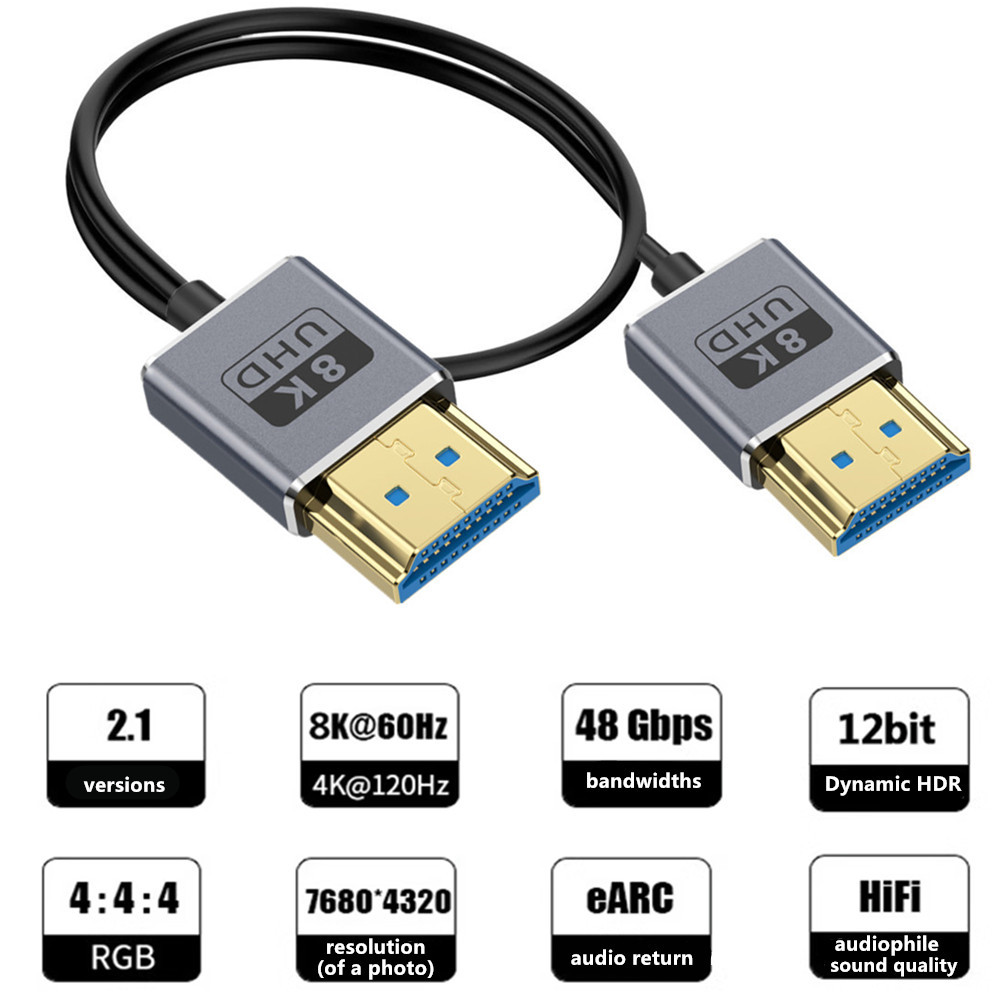 Hdmi 2.1 Cable 8K 60Hz 48Gbps Earc - كابل HDMI 8K HDMI 2.1 محوري