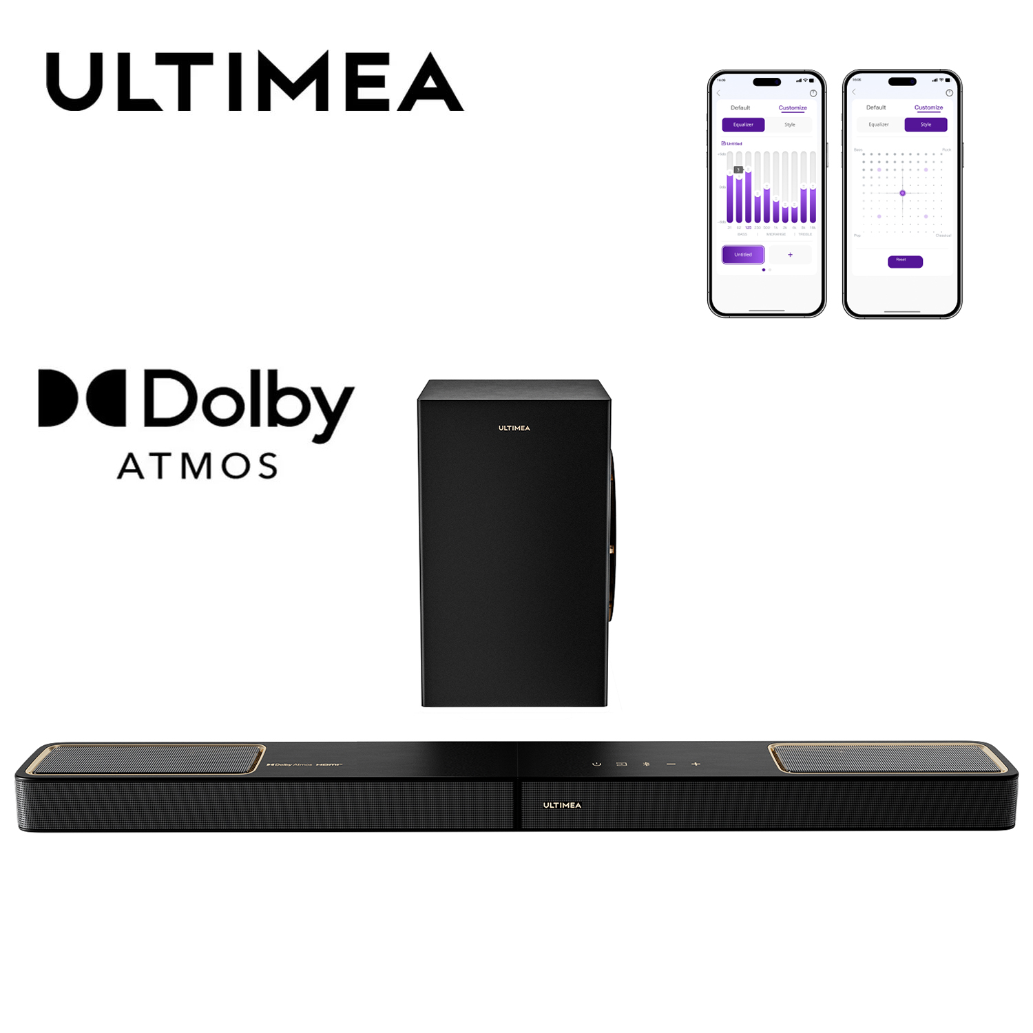 Dolby Atmos Soundbar Hdmi Earc - ساوند بار ULTIMEA 3.1.2 قناة مع