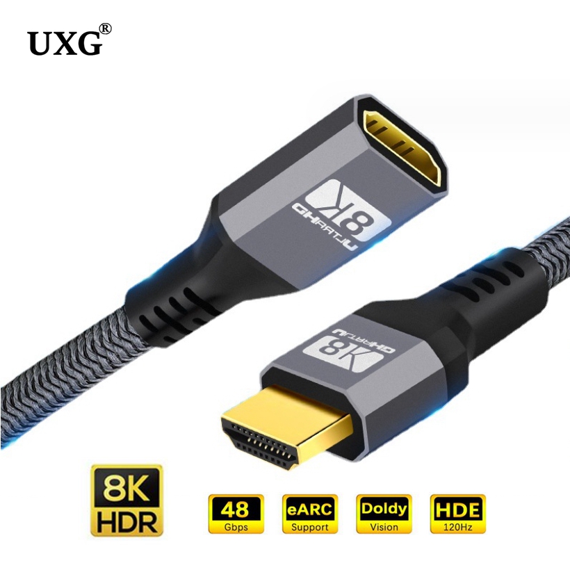 Hdmi 2.1 Cable 8K 60Hz 48Gbps Earc - كابل موسع HDMI متوافق مع ذكر