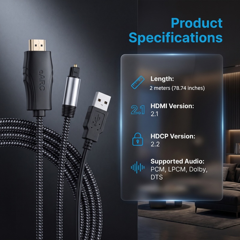 كابل HDMI EARC ARC لتحويل الصو - مراجعة Dolby Atmos Soundbar Hdmi Earc وسعره