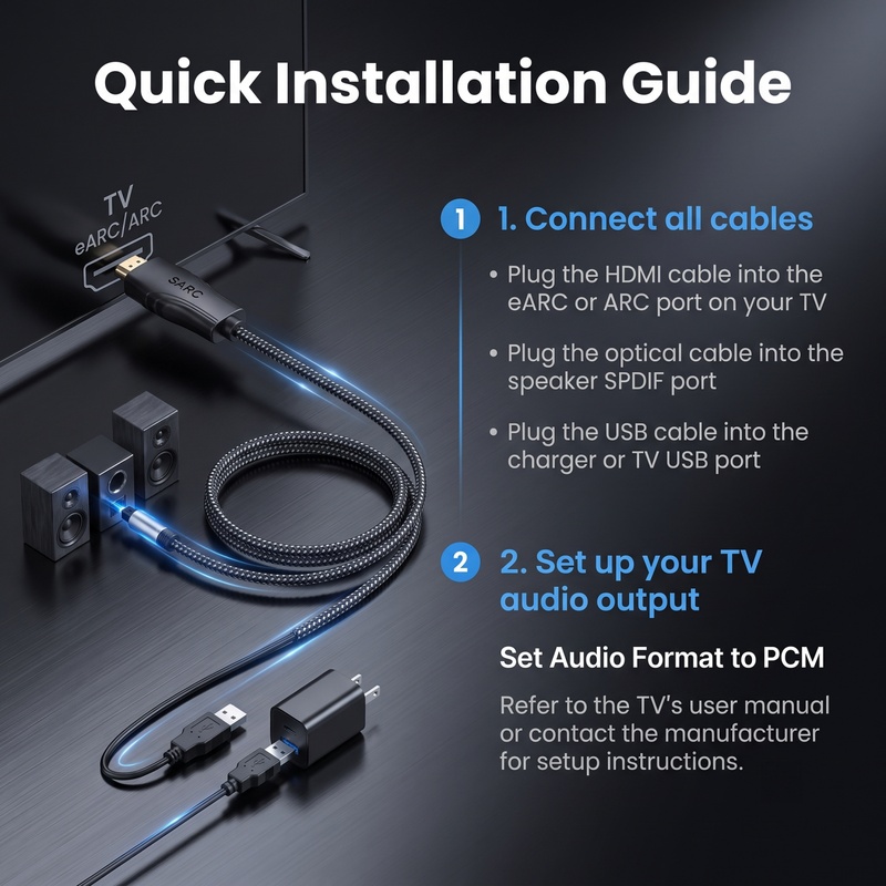 كابل HDMI EARC ARC لتحويل الصو - مراجعة Dolby Atmos Soundbar Hdmi Earc وسعره