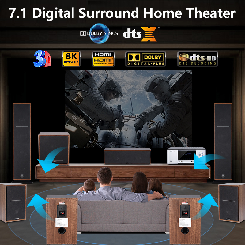 نظام مسرح منزلي 7.1 قنوات مع ص - مراجعة Home Theater System 7.1 Surround Sound وسعره