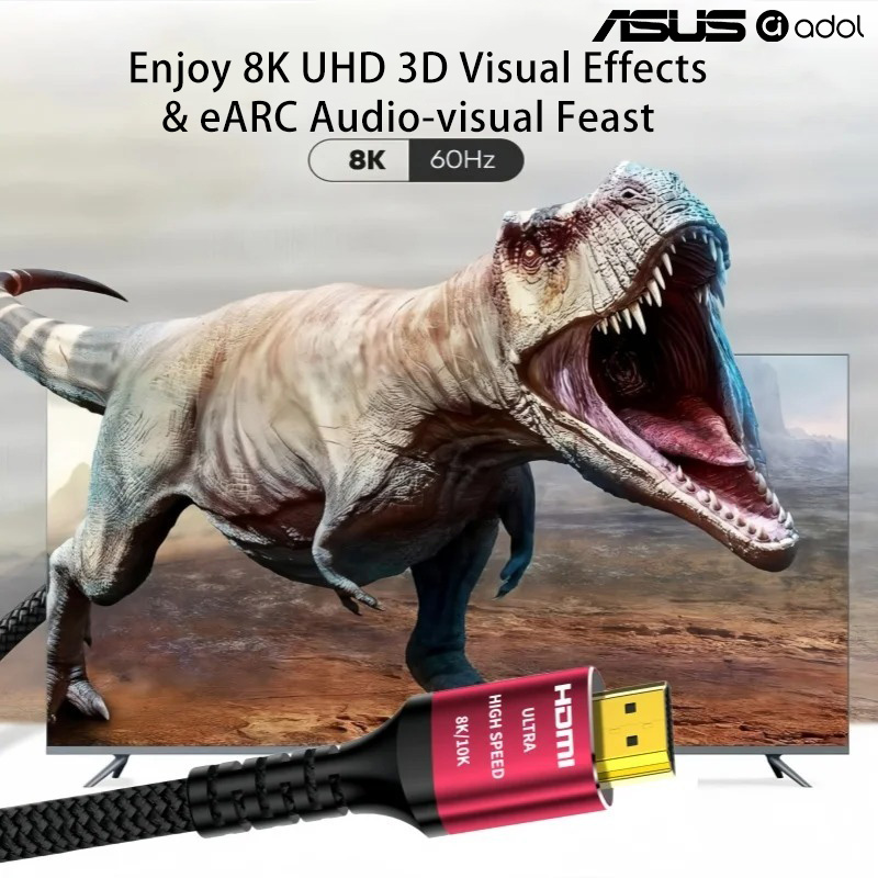 كابل HDMI 2.1 فائق السرعة من A - مراجعة Hdmi 2.1 Cable 8K 60Hz 48Gbps Earc وسعره