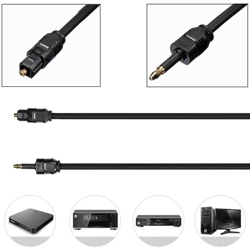 كابل صوتي رقمي مطلي بالذهب من  - مراجعة Optical Audio Cable Toslink Gold Plated وسعره
