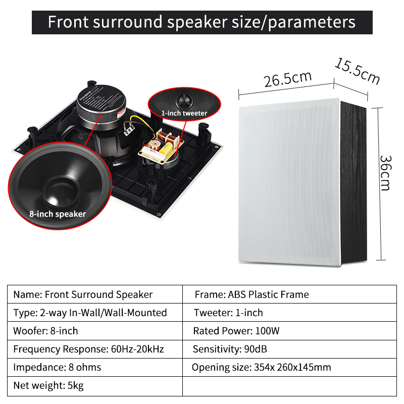 نظام مسرح منزلي مدمج في الحائط - مراجعة Home Theater System 7.1 Surround Sound وسعره