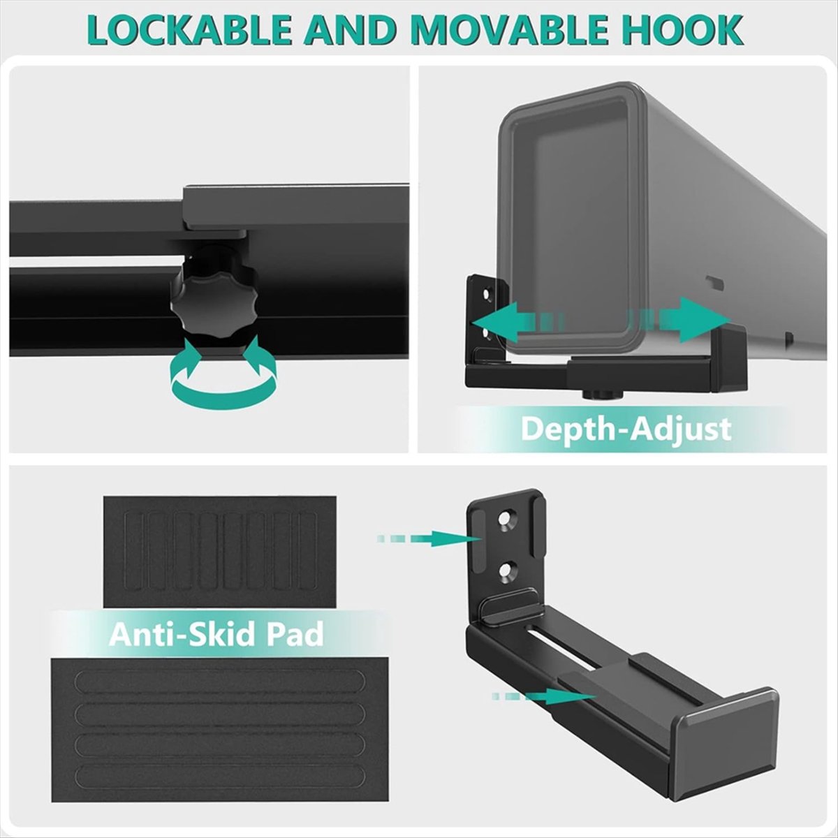 حامل جداري عالمي قابل لتعديل ا - مراجعة Soundbar Wall Mount Bracket Universal وسعره