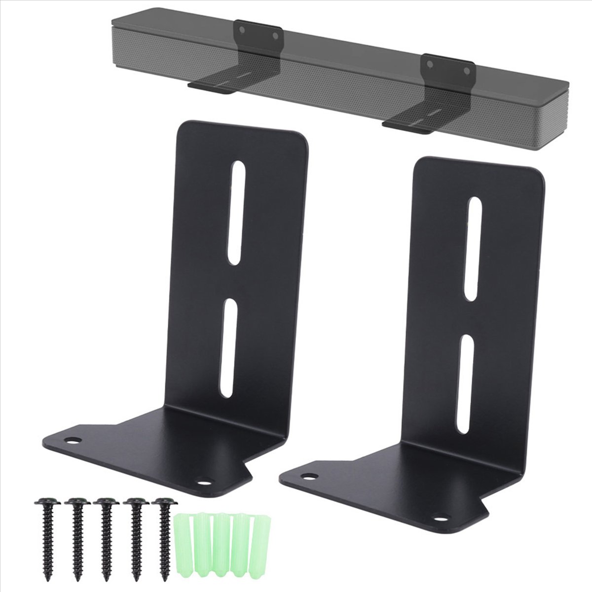 حاملات تثبيت مكبرات الصوت الرق - مراجعة Soundbar Wall Mount Bracket Universal وسعره