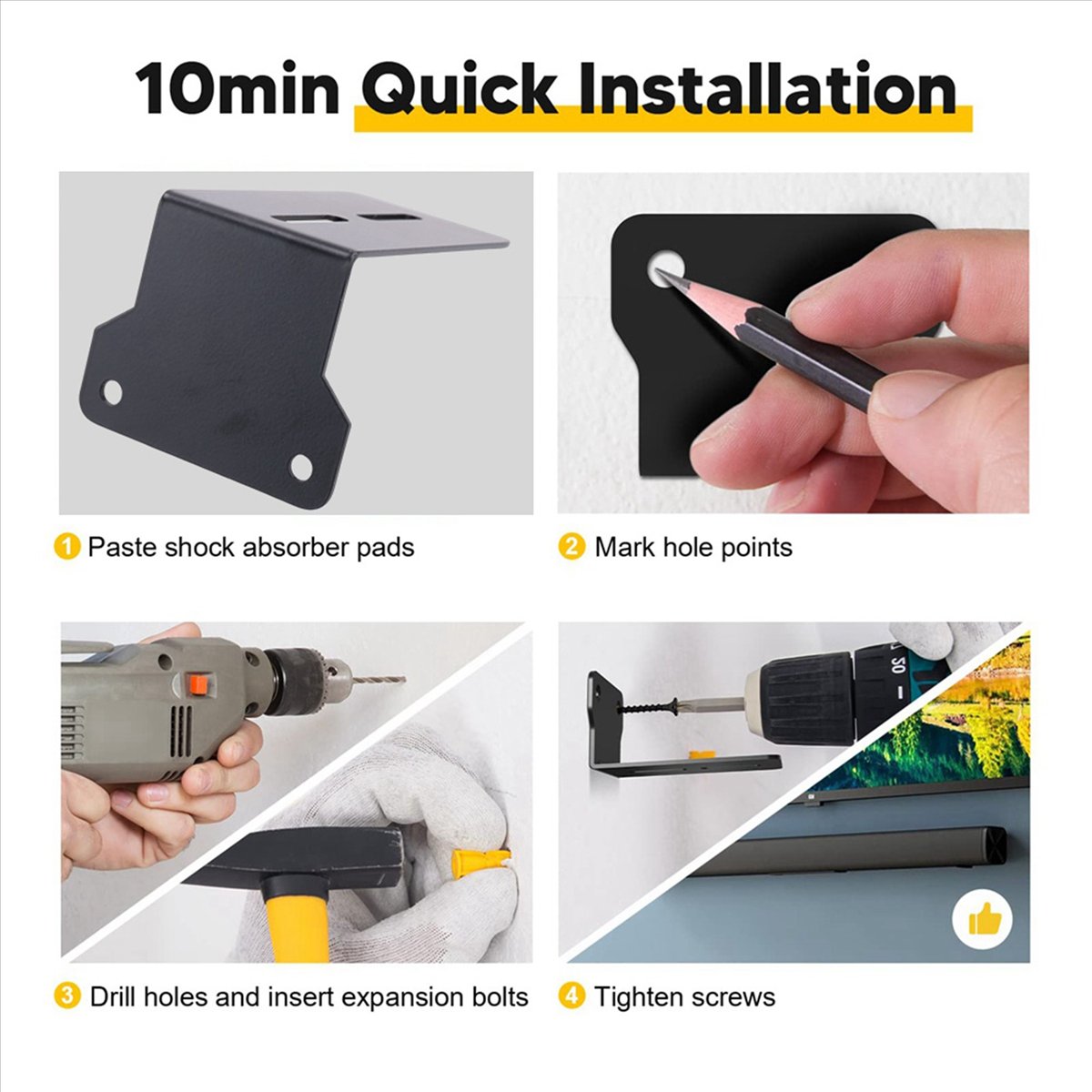 حاملات تثبيت مكبرات الصوت الرق - مراجعة Soundbar Wall Mount Bracket Universal وسعره