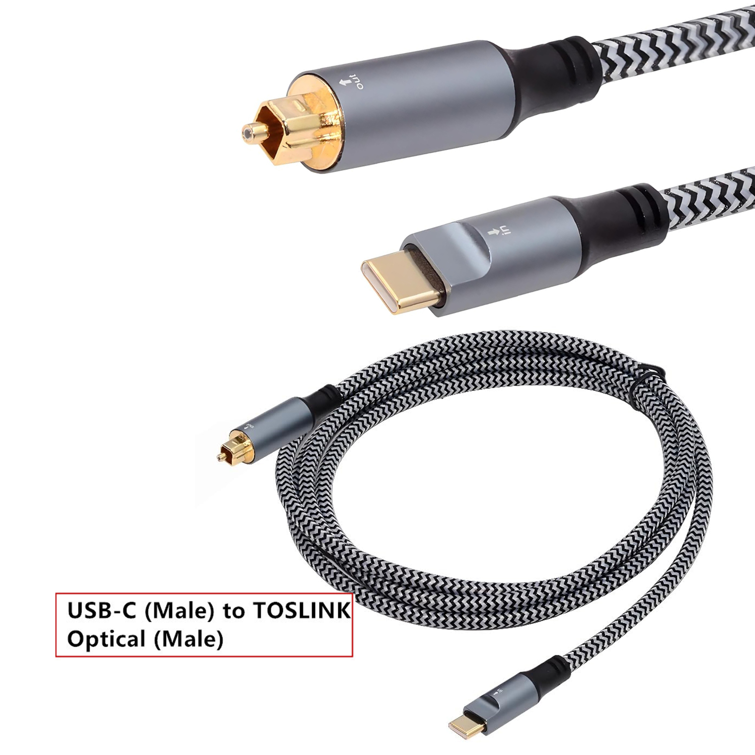 كابل صوت USB C مضفر إلى كابل ص - مراجعة Optical Audio Cable Toslink Gold Plated وسعره