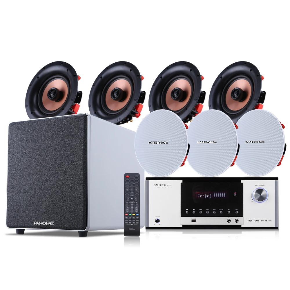نظام مكبرات صوت سقفية للمسرح ا - مراجعة Home Theater System 7.1 Surround Sound وسعره