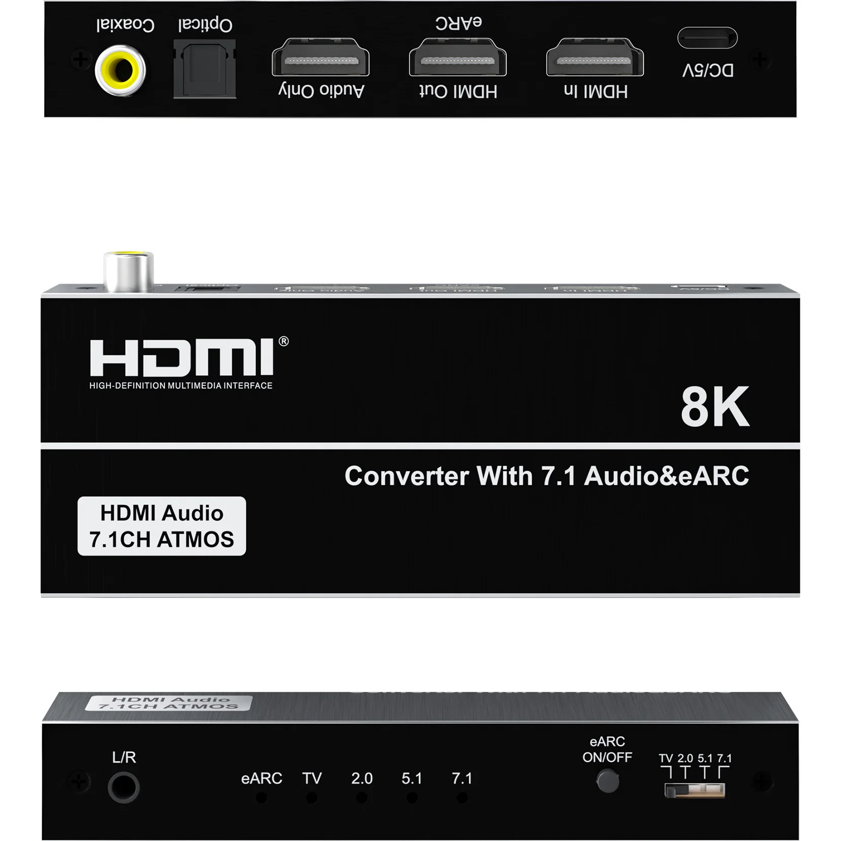 8K HDMI مستخرج الصوت 4K @ 120  - مراجعة Dolby Atmos Soundbar Hdmi Earc وسعره