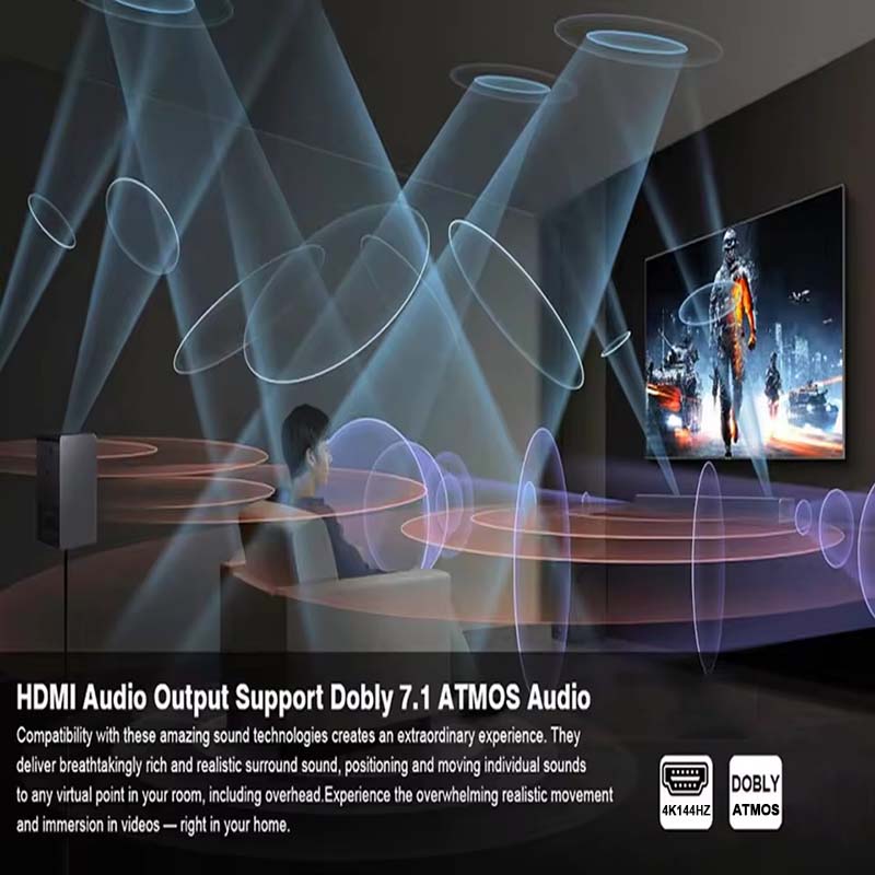 8K HDMI مستخرج الصوت 4K @ 120  - مراجعة Dolby Atmos Soundbar Hdmi Earc وسعره