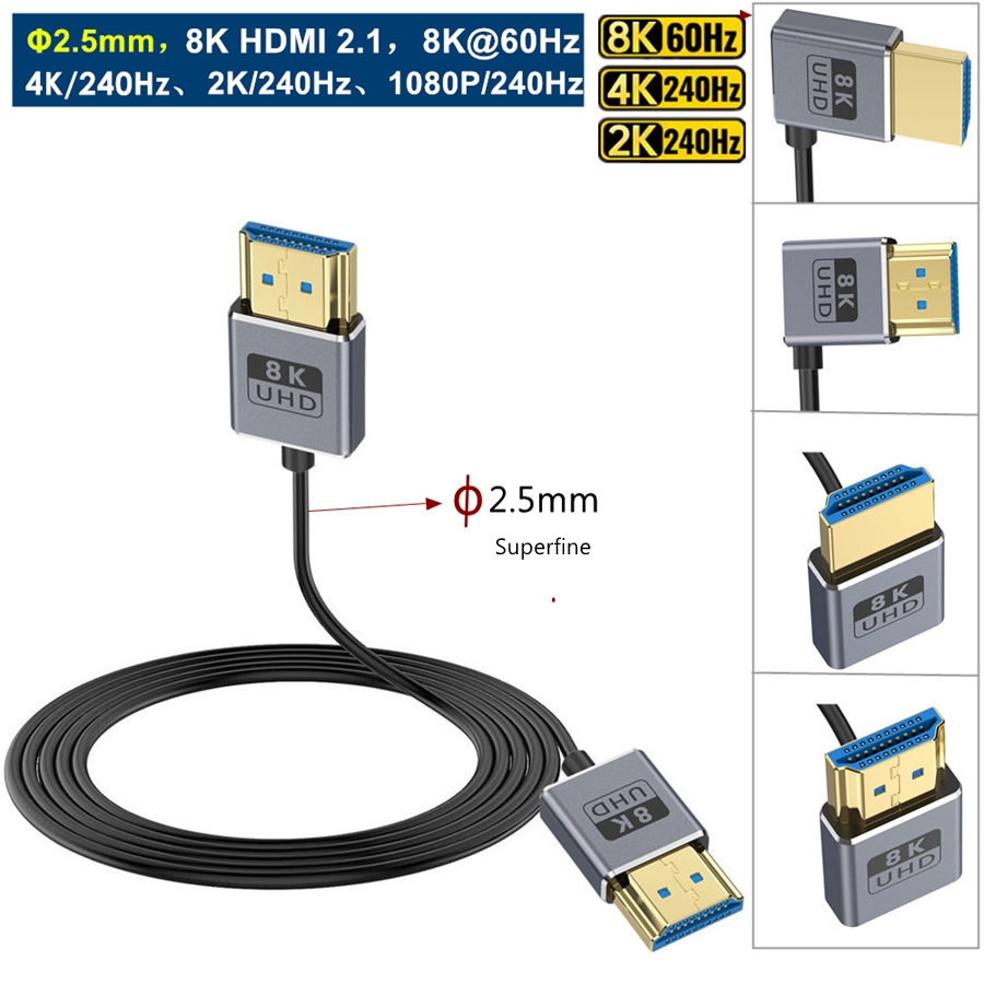 كابل HDMI 8K HDMI 2.1 محوري عا - مراجعة Hdmi 2.1 Cable 8K 60Hz 48Gbps Earc وسعره