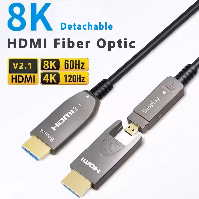 8K ألياف بصرية قابلة للفصل HDM - مراجعة Hdmi 2.1 Cable 8K 60Hz 48Gbps Earc وسعره