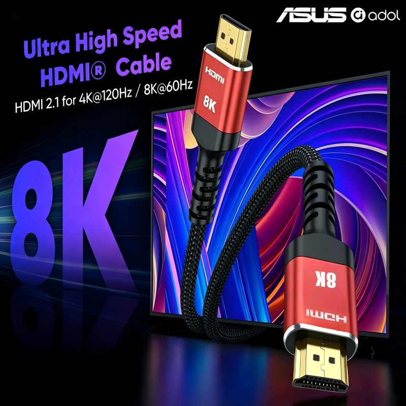 كابل بيانات ASUS بتقنية HDMI 2 - مراجعة Hdmi 2.1 Cable 8K 60Hz 48Gbps Earc وسعره