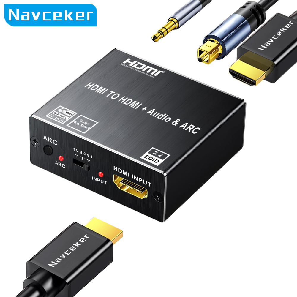 محول نافسيكر HDMI لاستخراج الص - مراجعة Dolby Atmos Soundbar Hdmi Earc وسعره
