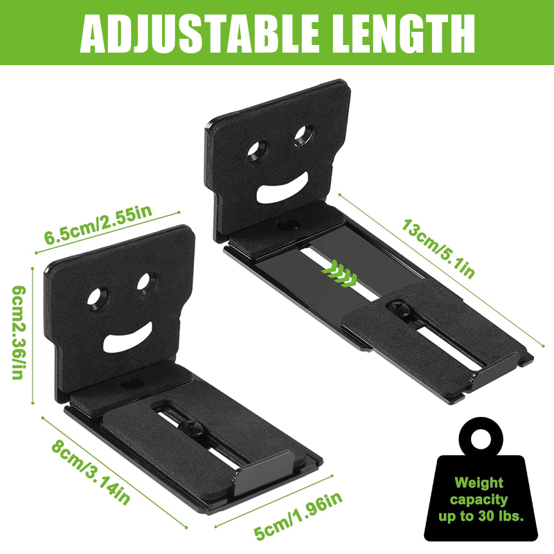 قطعتان من حامل تثبيت مكبر الصو - مراجعة Soundbar Wall Mount Bracket Universal وسعره