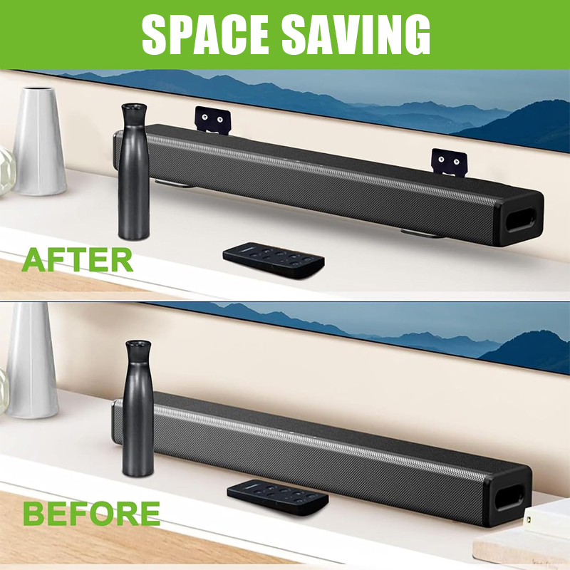 قطعتان من حامل تثبيت مكبر الصو - مراجعة Soundbar Wall Mount Bracket Universal وسعره