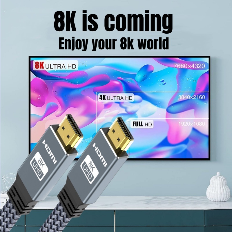 MIZIQIER HDMI 2.1 كابل Falt HD - مراجعة Hdmi 2.1 Cable 8K 60Hz 48Gbps Earc وسعره