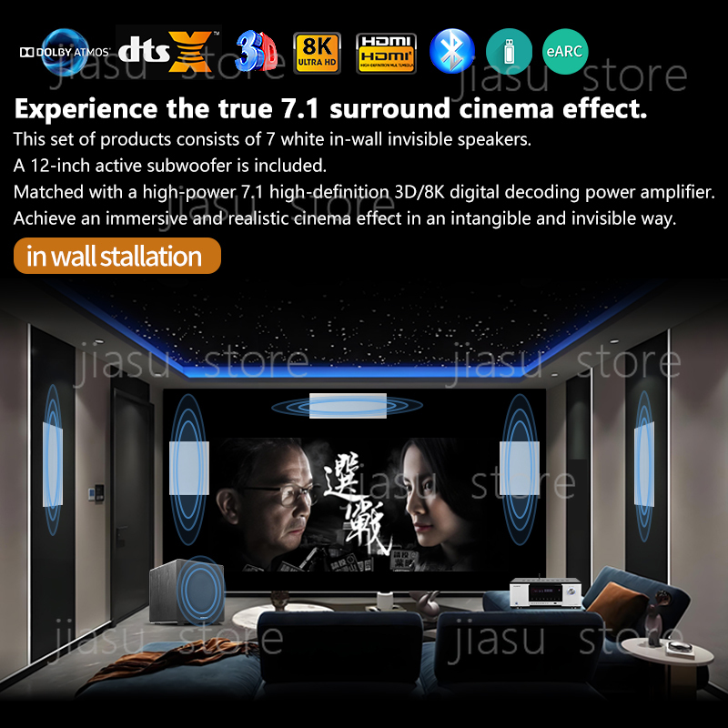 نظام مسرح منزلي مدمج في الجدار - مراجعة Home Theater System 7.1 Surround Sound وسعره