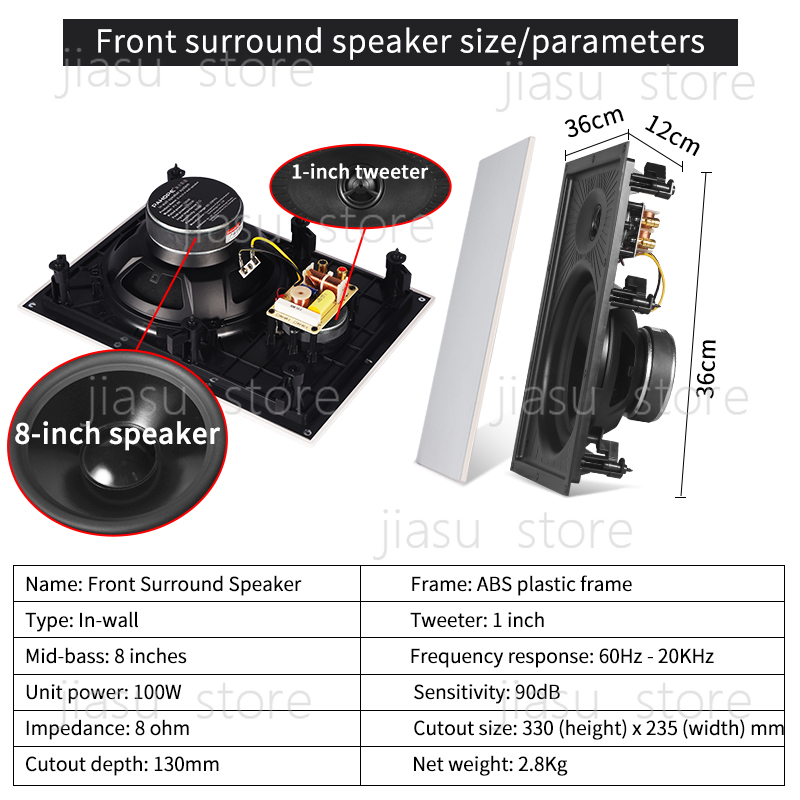 نظام مسرح منزلي مدمج في الجدار - مراجعة Home Theater System 7.1 Surround Sound وسعره