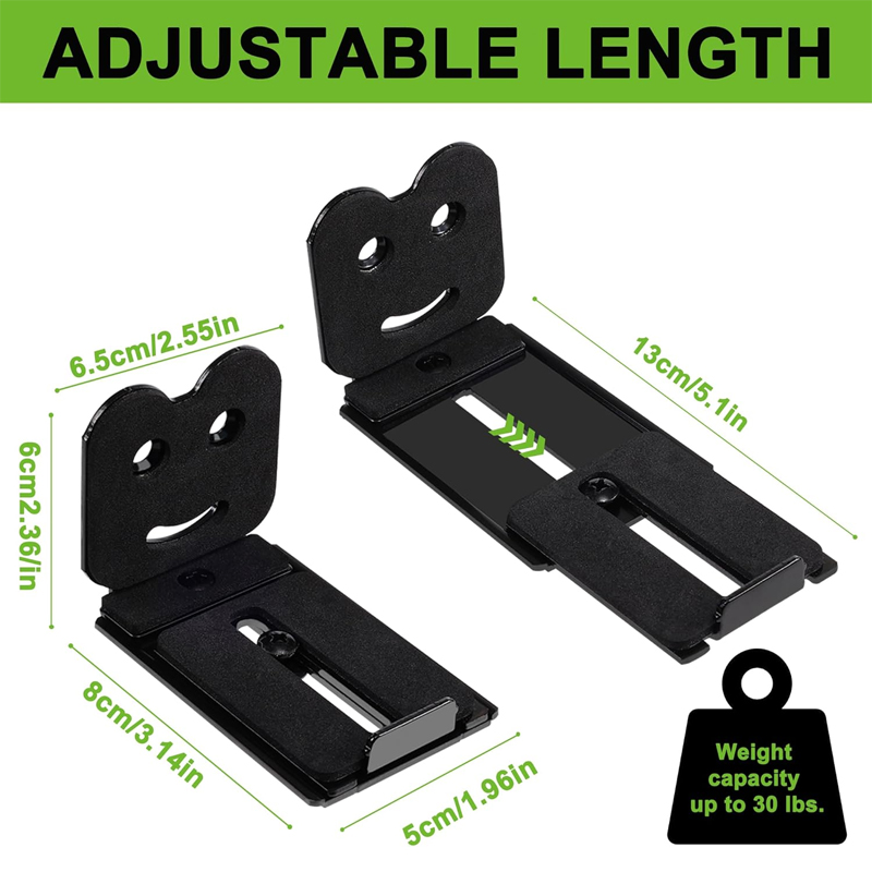 قطعتان من حامل مكبر الصوت القا - مراجعة Soundbar Wall Mount Bracket Universal وسعره