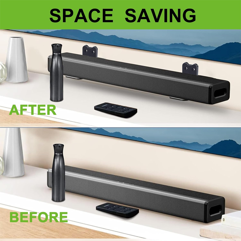قطعتان من حامل مكبر الصوت القا - مراجعة Soundbar Wall Mount Bracket Universal وسعره