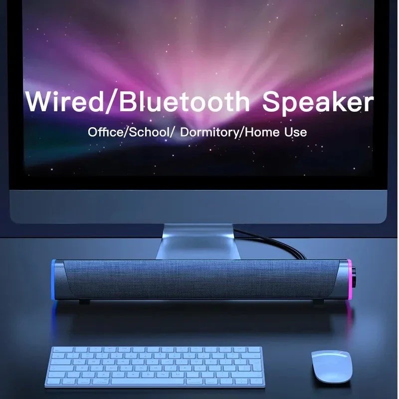 مكبر صوت ستيريو للكمبيوتر مع م - مراجعة Compact Soundbar For Pc Monitor وسعره