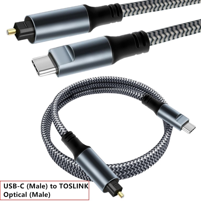 كابل صوت USB C مضفر إلى كابل ص - مراجعة Optical Audio Cable Toslink Gold Plated وسعره