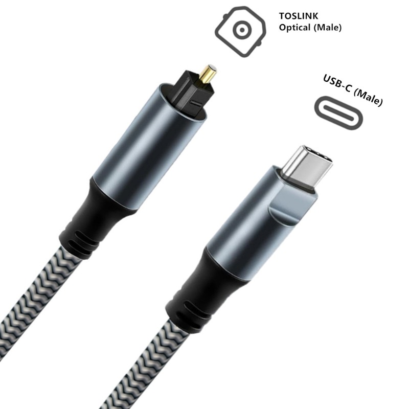 كابل صوت USB C مضفر إلى كابل ص - مراجعة Optical Audio Cable Toslink Gold Plated وسعره