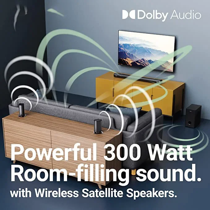 مكبر صوت لاسلكي 5.1 قناة، ساون - مراجعة Soundbar With Wireless Subwoofer 5.1Ch وسعره