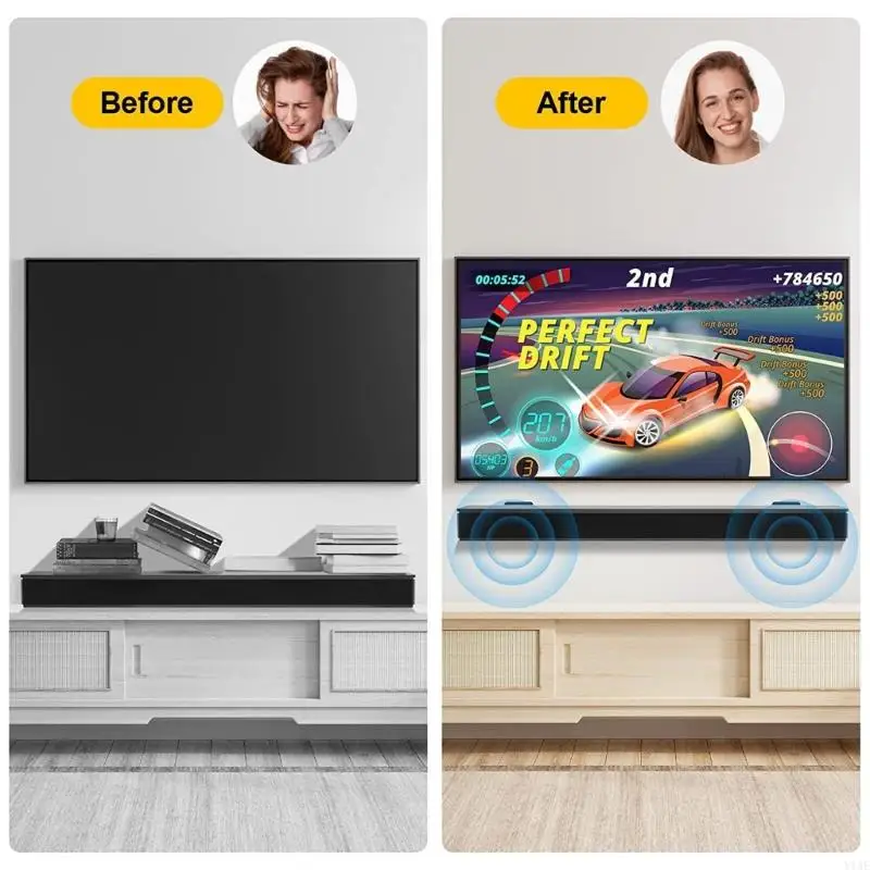 y1ae جدار مكبر صوت عائم حامل ح - مراجعة Soundbar Wall Mount Bracket Universal وسعره