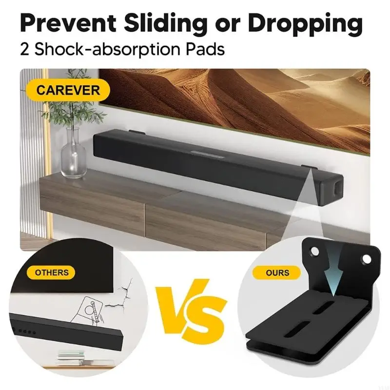 y1ae جدار مكبر صوت عائم حامل ح - مراجعة Soundbar Wall Mount Bracket Universal وسعره