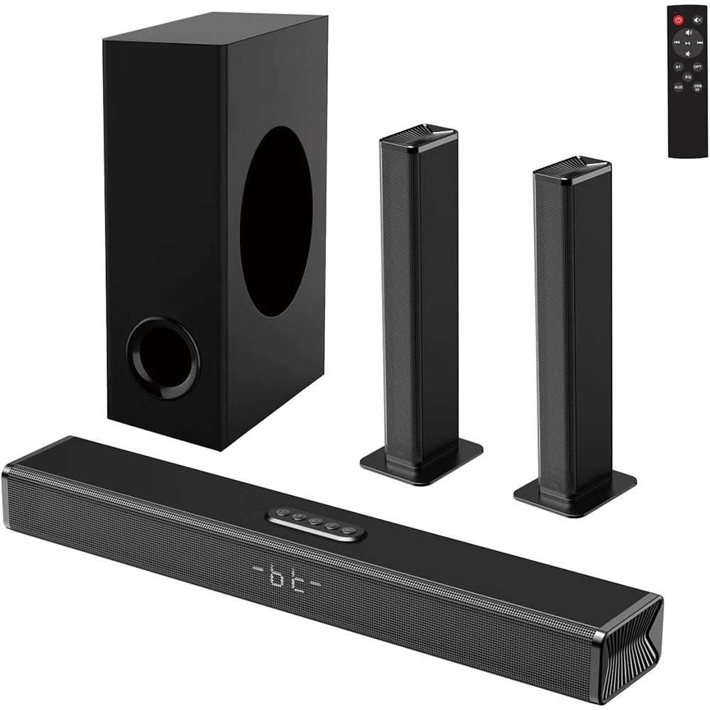 مكبر صوت لاسلكي من سامترونيك ب - مراجعة Soundbar With Wireless Subwoofer 5.1Ch وسعره